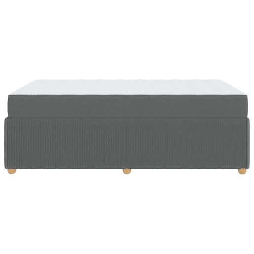 Estrutura da Cama de casal moderno com colchão Cinza Escuro 120 x 200 cm tecido