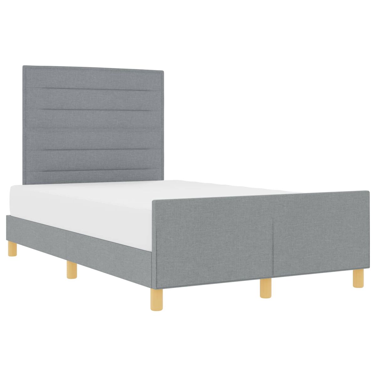 Estructura de cama 126x207 Gris Claro