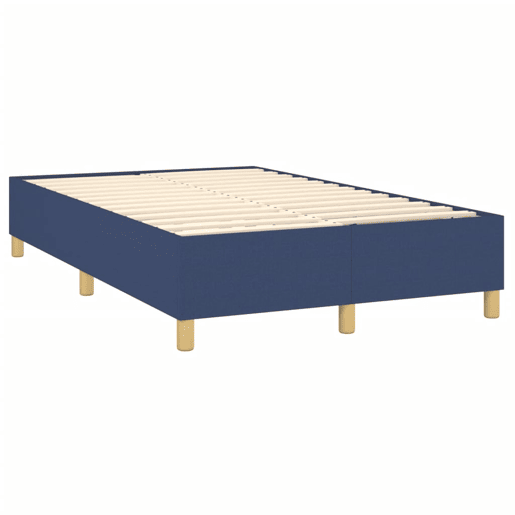 Estrutura de Cama de casal moderno com molas 120x200 cm tecido azul