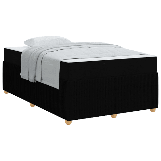 Estrutura da Cama de casal moderno com colchão Preto 120 x 200 cm tecido