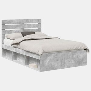 Estrutura de Cama de casal moderno com cabeceira Concreto 120 x 190 cm
