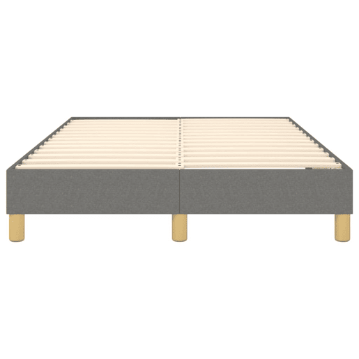 Estrutura de Cama de casal moderno com molas 120x200 cm tecido cinzento-escuro