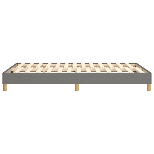Estrutura de Cama de casal moderno com molas 120x200 cm tecido cinzento-escuro