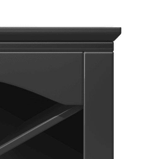 Aparador 120x40x180 cm - Aparador alto, com 3 portas, 3 gavetas e LED - Preto