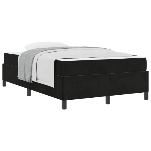 Estrutura da Cama de casal moderno com colchão Preto 120 x 190 cm tecido