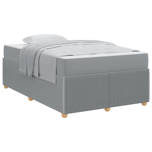 Estrutura De Cama De Casal Simple - Cinzento-claro 120 x 200 cm tecido