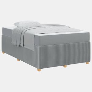 Estrutura De Cama De Casal Simple - Cinzento-claro 120 x 200 cm tecido
