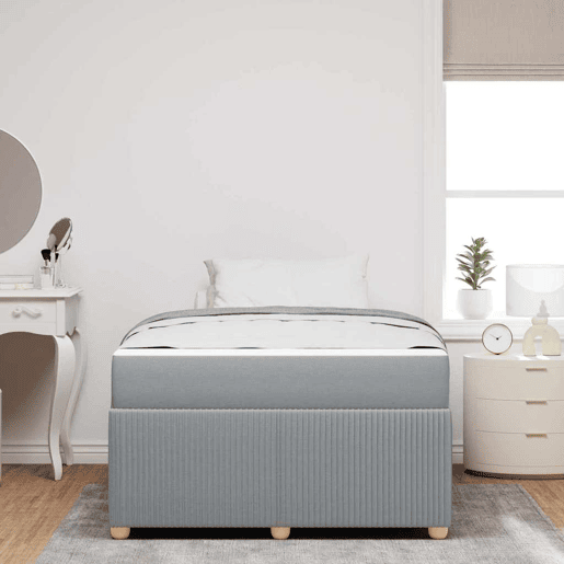 Estrutura De Cama De Casal Simple - Cinzento-claro 120 x 200 cm tecido