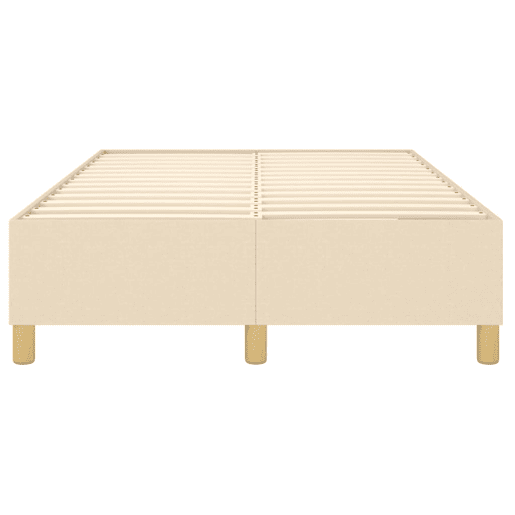 Estrutura de Cama de casal moderno com molas 120x200 cm tecido cor creme