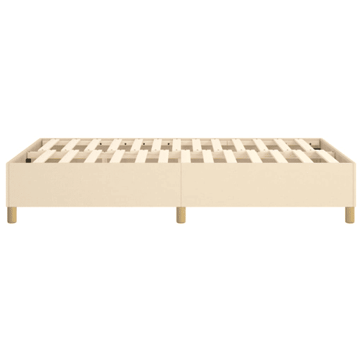 Estrutura de Cama de casal moderno com molas 120x200 cm tecido cor creme