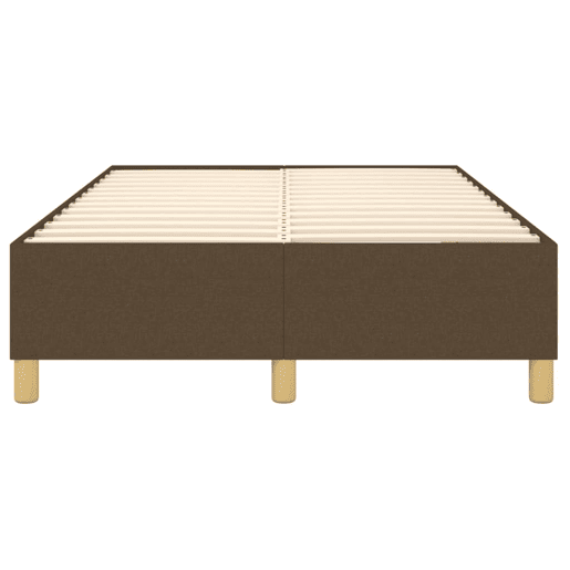 Estrutura de Cama de casal moderno com molas 120x200 cm tecido castanho-escuro