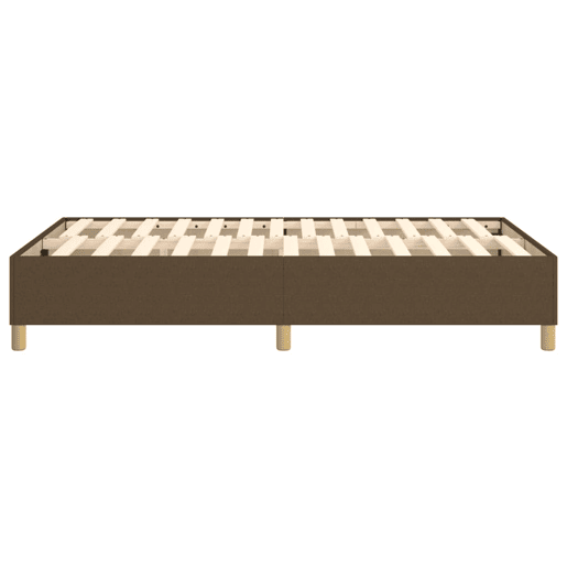 Estrutura de Cama de casal moderno com molas 120x200 cm tecido castanho-escuro