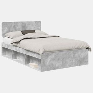 Estrutura de Cama de casal moderno com cabeceira Concreto 120 x 190 cm