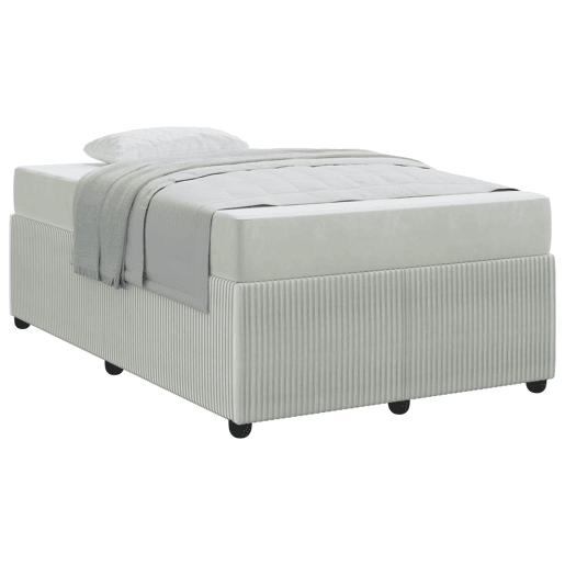 Estrutura De Cama De Casal Simple - Cinzento-claro 120 x 190 cm tecido