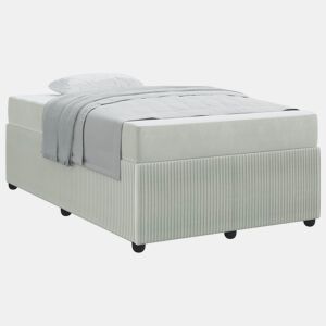 Estrutura De Cama De Casal Simple - Cinzento-claro 120 x 190 cm tecido