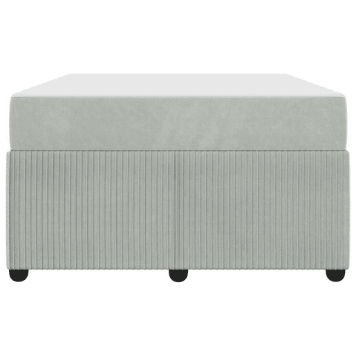Estrutura De Cama De Casal Simple - Cinzento-claro 120 x 190 cm tecido