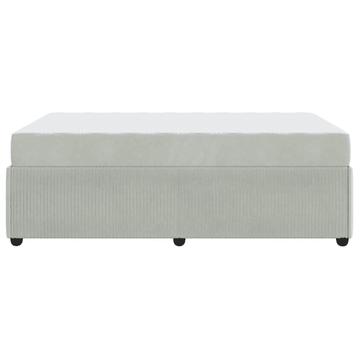 Estrutura De Cama De Casal Simple - Cinzento-claro 120 x 190 cm tecido
