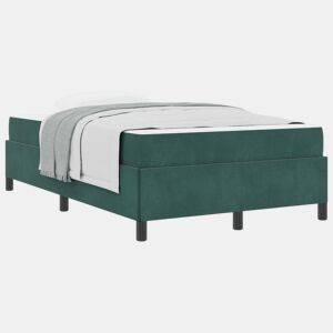 Estrutura da Cama de casal moderno com colchão Verde Escuro 120 x 190 cm tecido