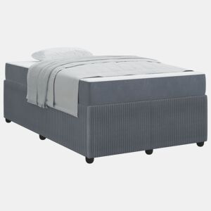 Estrutura da Cama de casal moderno com colchão Cinza Escuro 120 x 190 cm tecido