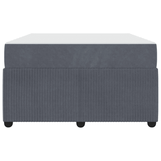 Estrutura da Cama de casal moderno com colchão Cinza Escuro 120 x 190 cm tecido