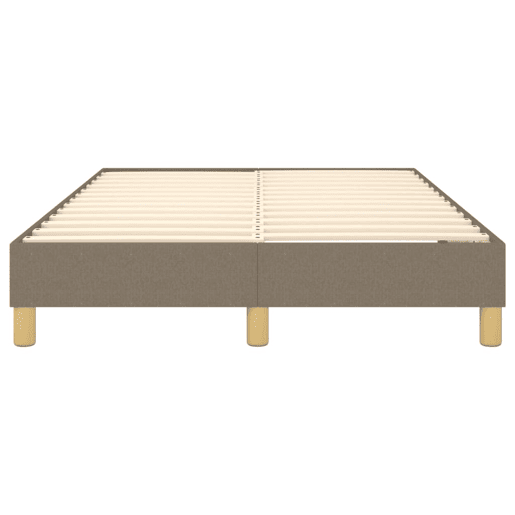 Estrutura de Cama de casal moderno com molas sem colchão 120x200 cm tecido cinza-acastanhado