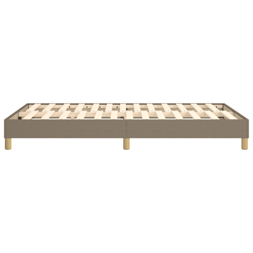 Estrutura de Cama de casal moderno com molas sem colchão 120x200 cm tecido cinza-acastanhado