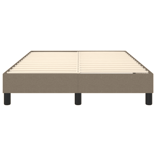 Estrutura de Cama de casal moderno com molas sem colchão 120x200 cm tecido cinza-acastanhado