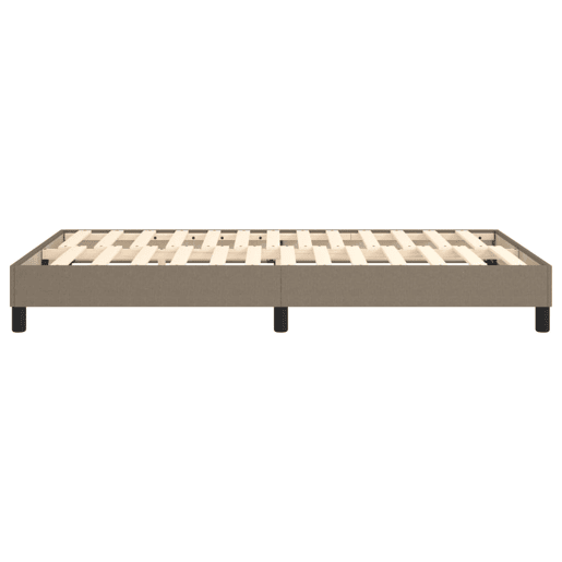 Estrutura de Cama de casal moderno com molas sem colchão 120x200 cm tecido cinza-acastanhado