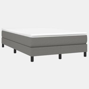 Estrutura de Cama de casal moderno com molas 120x200 cm tecido cinzento-escuro