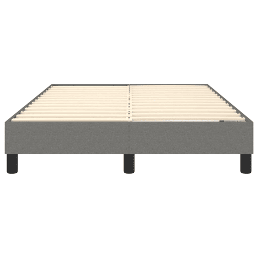 Estrutura de Cama de casal moderno com molas 120x200 cm tecido cinzento-escuro