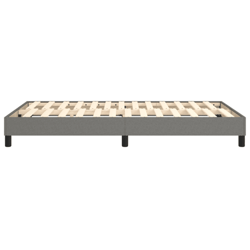 Estrutura de Cama de casal moderno com molas 120x200 cm tecido cinzento-escuro