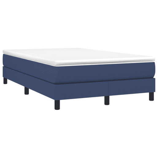 Estrutura de Cama de casal moderno com molas 120x200 cm tecido azul