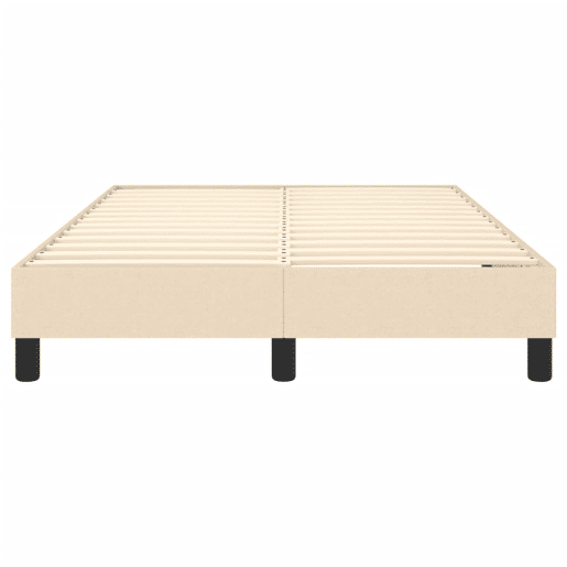Estrutura de Cama de casal moderno com molas 120x200 cm tecido cor creme