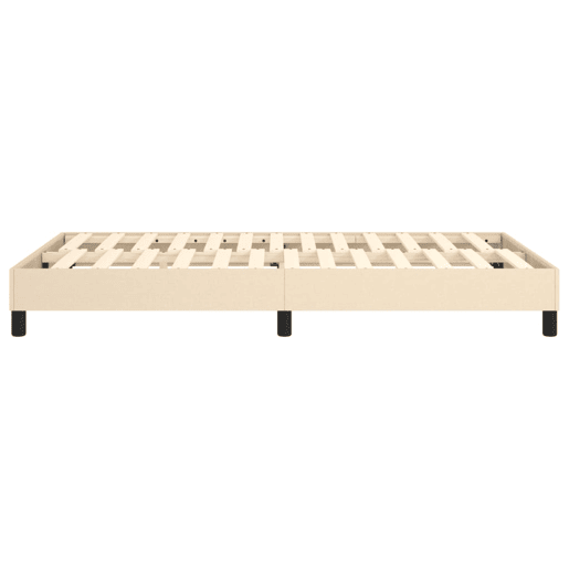 Estrutura de Cama de casal moderno com molas 120x200 cm tecido cor creme