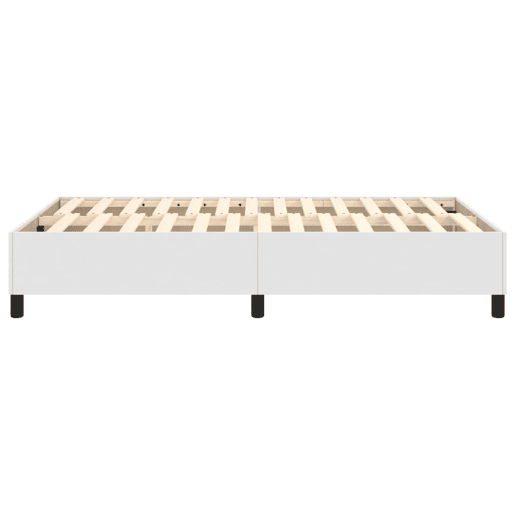 Estrutura de Cama de casal moderno com molas 120x200 cm couro artificial branco