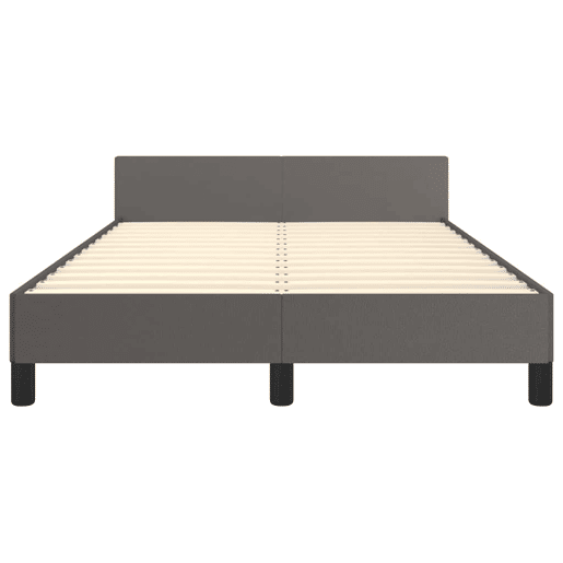 Estrutura Cama de casal para adultos c cabeceira sem colchão 120x200 cm cinzento