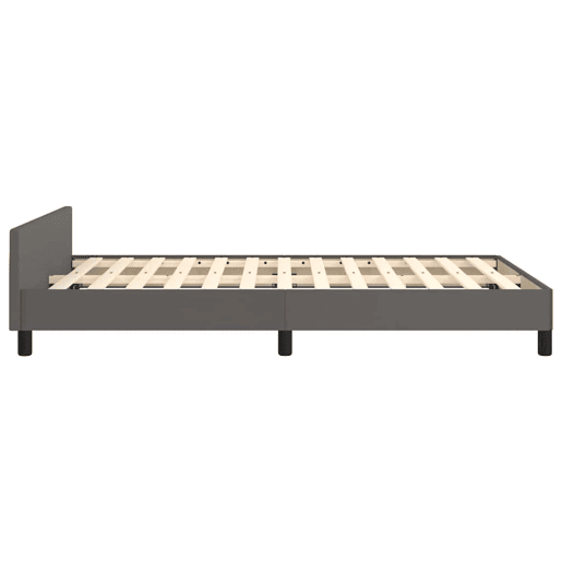 Estrutura Cama de casal para adultos c cabeceira sem colchão 120x200 cm cinzento