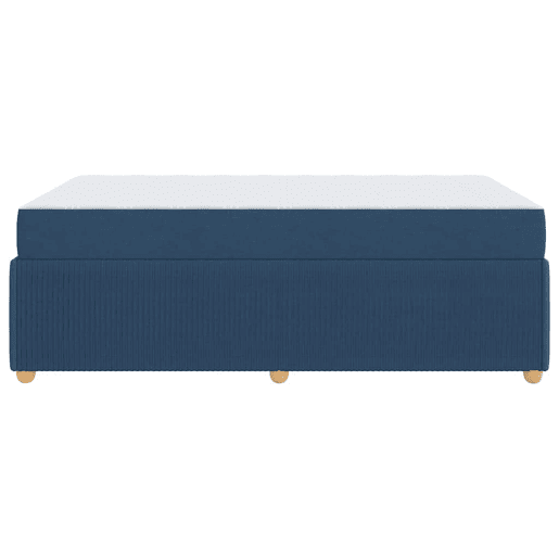 Estrutura da Cama de casal moderno com colchão - Azul 120 x 200 cm tecido