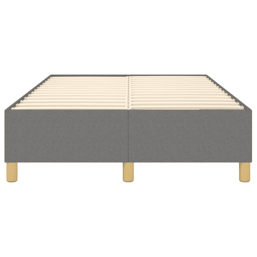 Estrutura de Cama de casal moderno com molas 120x200 cm tecido cinzento-escuro