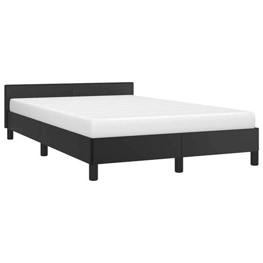 Estrutura Cama de casal para adultos c cabeceira sem colchão 120x200 cm preto