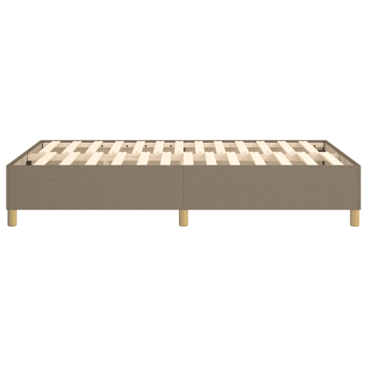 Estrutura de Cama de casal moderno com molas sem colchão 120x200 cm tecido cinza-acastanhado