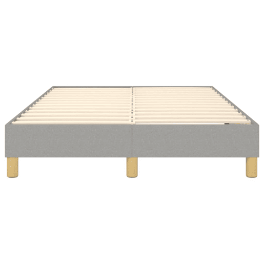 Estrutura de Cama de casal moderno com molas 120x200 cm tecido cinzento-claro