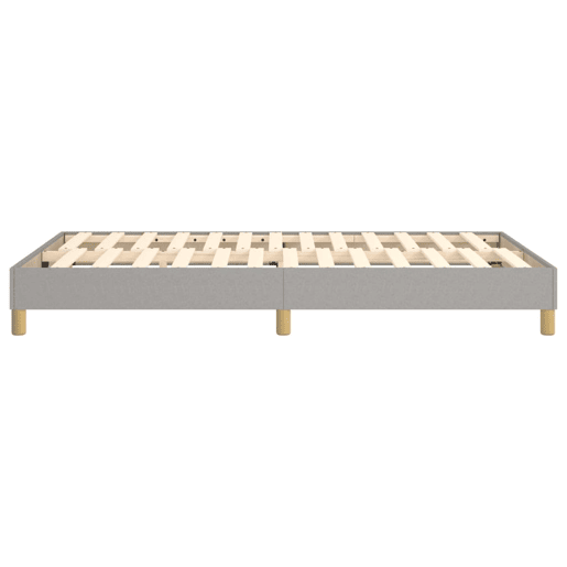 Estrutura de Cama de casal moderno com molas 120x200 cm tecido cinzento-claro