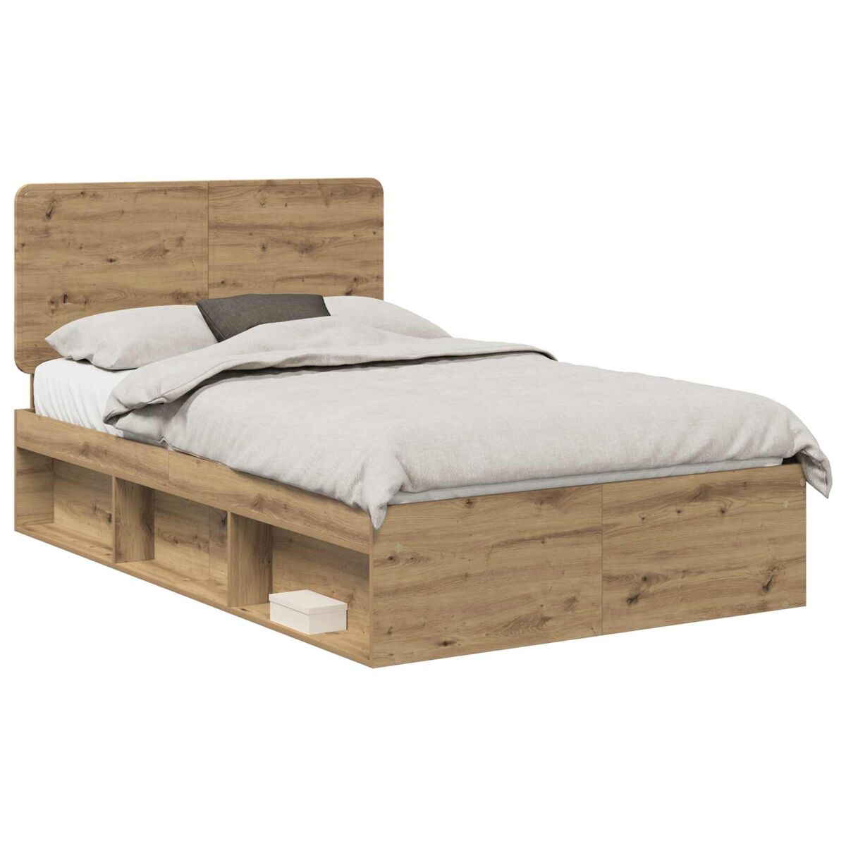 Estructura de cama 123x196 Roble Artisan