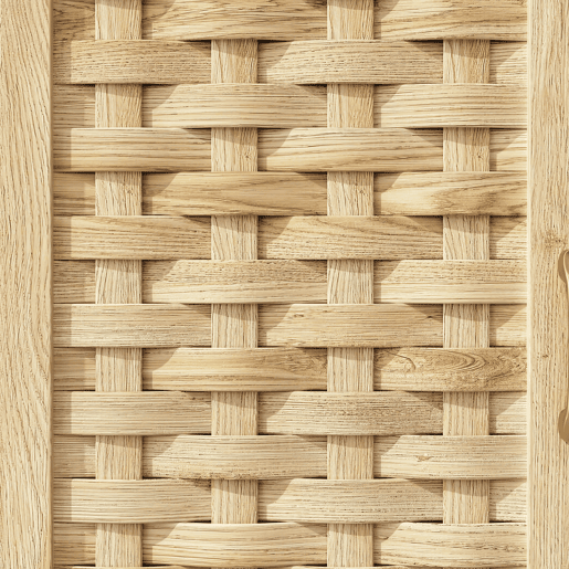 Aparador 120x40x180 cm - Com portas em MDF tecido, com iluminação LED - Natural