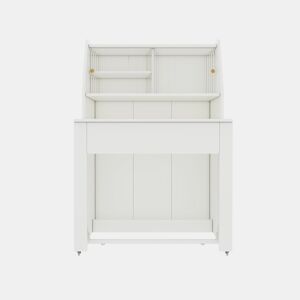 Aparador, Armário de bar retrátil - com compartimentos na parte superior - estilo moderno - Branco