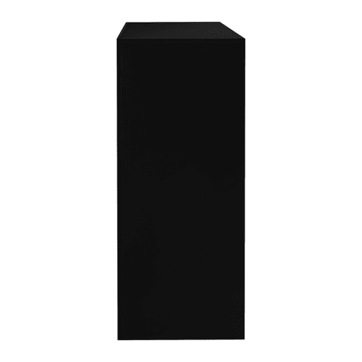 Aparador moderno 95x35x83 cm - Estilo compacto com prateleiras de vidro e porta - Preto