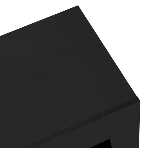 Aparador moderno 95x35x83 cm - Estilo compacto com prateleiras de vidro e porta - Preto