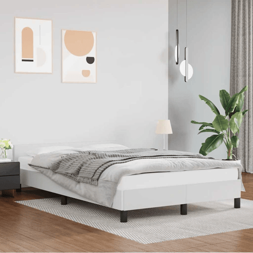 Estrutura De Cama Dupla para adultos c cabeceira - 120x200 cm branco