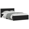 Estrutura de Cama de casal para adultos com cabeceira 120x200 cm preto